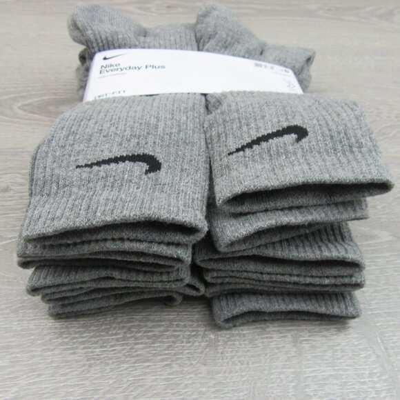 Nike Everyday Plus Cushioned Crew Socks Mens Size 8-12 Grey NEW - Picture 5 of 10